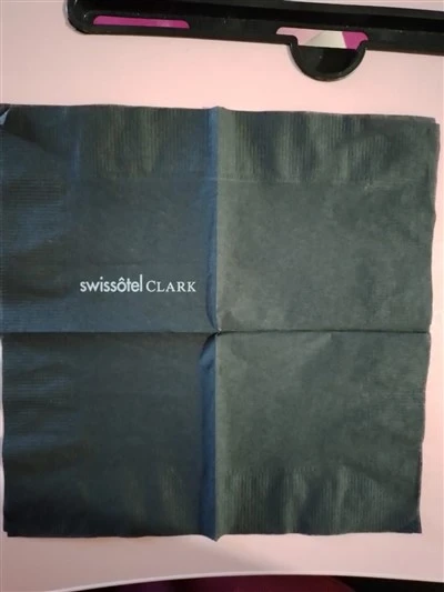Napkin Serviette Hitam Dengan Percetakan